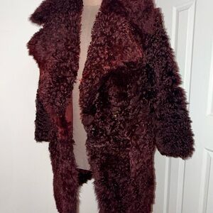 Banana Republic Deep Burgundy Teddy Jacket